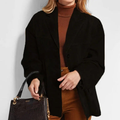 Fall Single-Breasted Suede Jacket