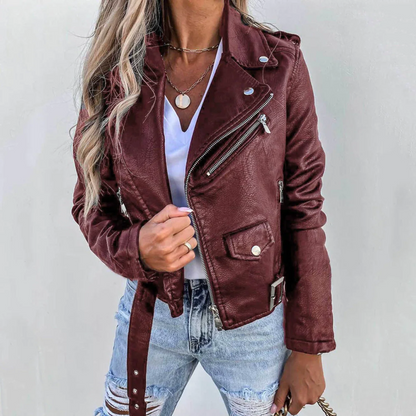 Biker Leather Jacket For Fall