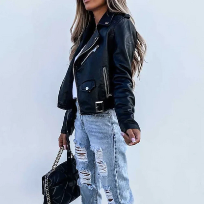 Biker Leather Jacket For Fall