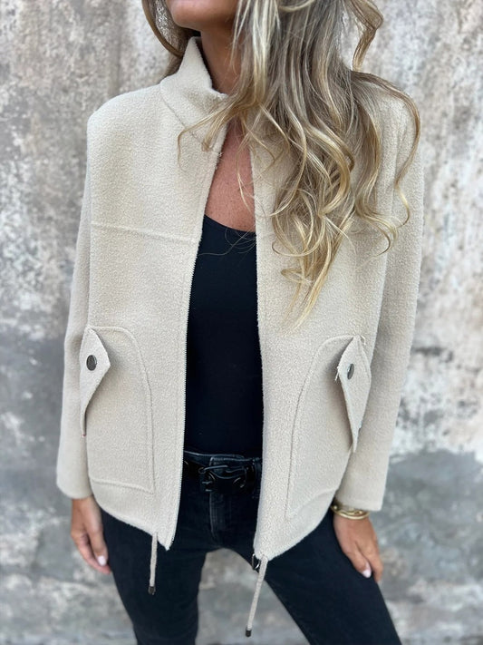 Stand Collar Zip Jacket