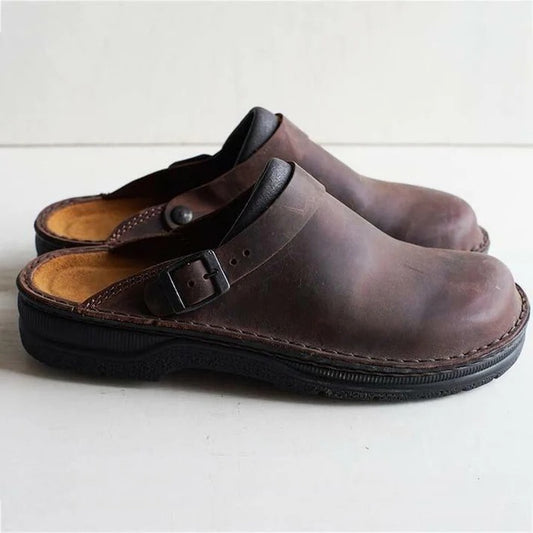 Buckle Strap Mule Clogs