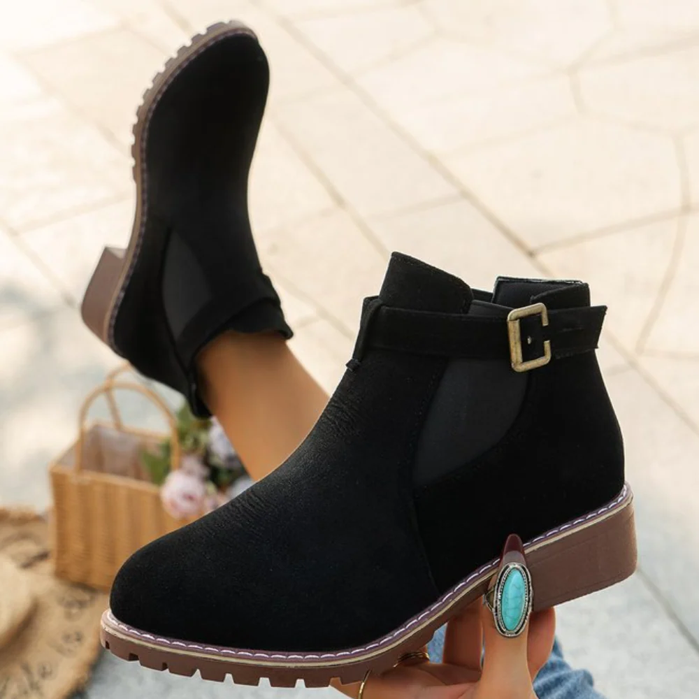 Fall Plum Zip Boots