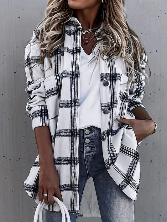 Fall Plaid Button Shacket