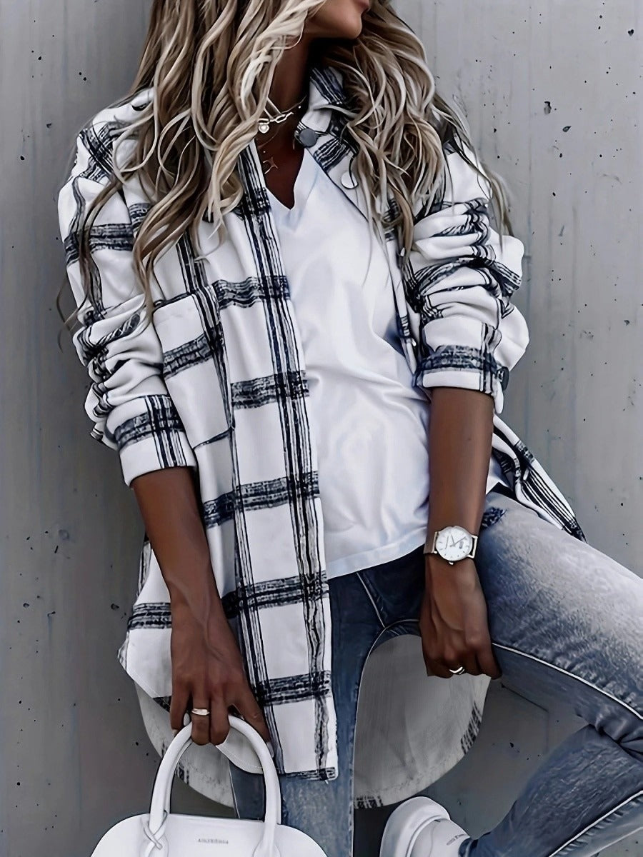 Fall Plaid Button Shacket
