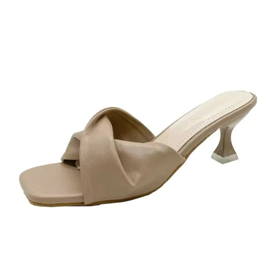 Twist Strap Heeled Sandals
