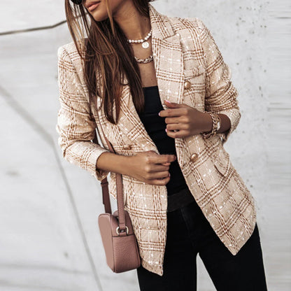 Structured Check Pattern Blazer