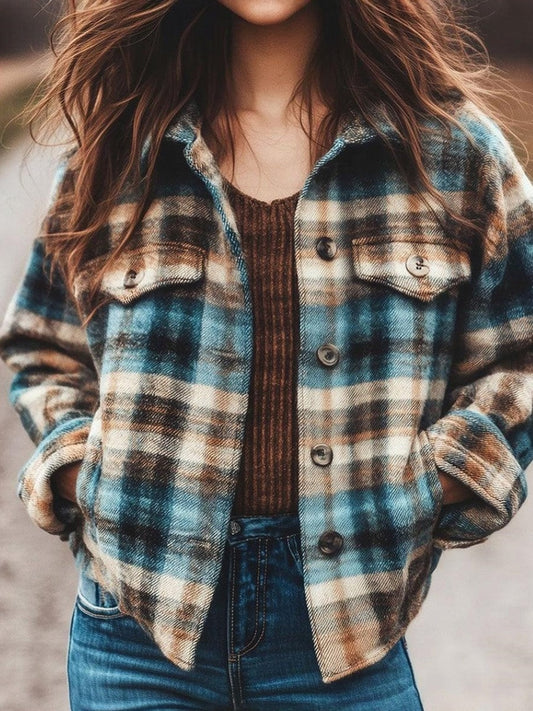 Fall Plaid Shirt Jacket