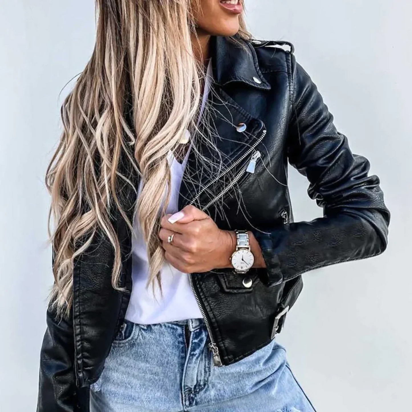 Biker Leather Jacket For Fall