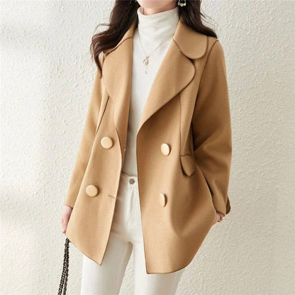 Fall Double-Breasted Wool Coat