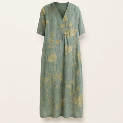 Patterned Summer Dress - Breathable Fabric, Lightweight Feel, Relaxed Fit