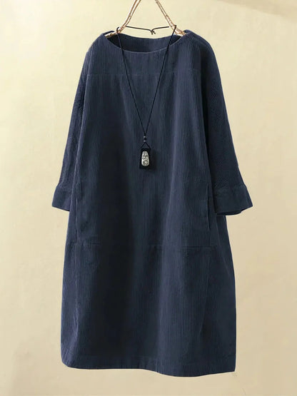 Velda Corduroy Shift Dress