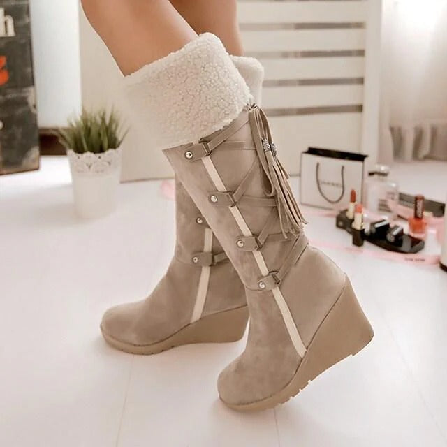 Wedge Knee-High Boots