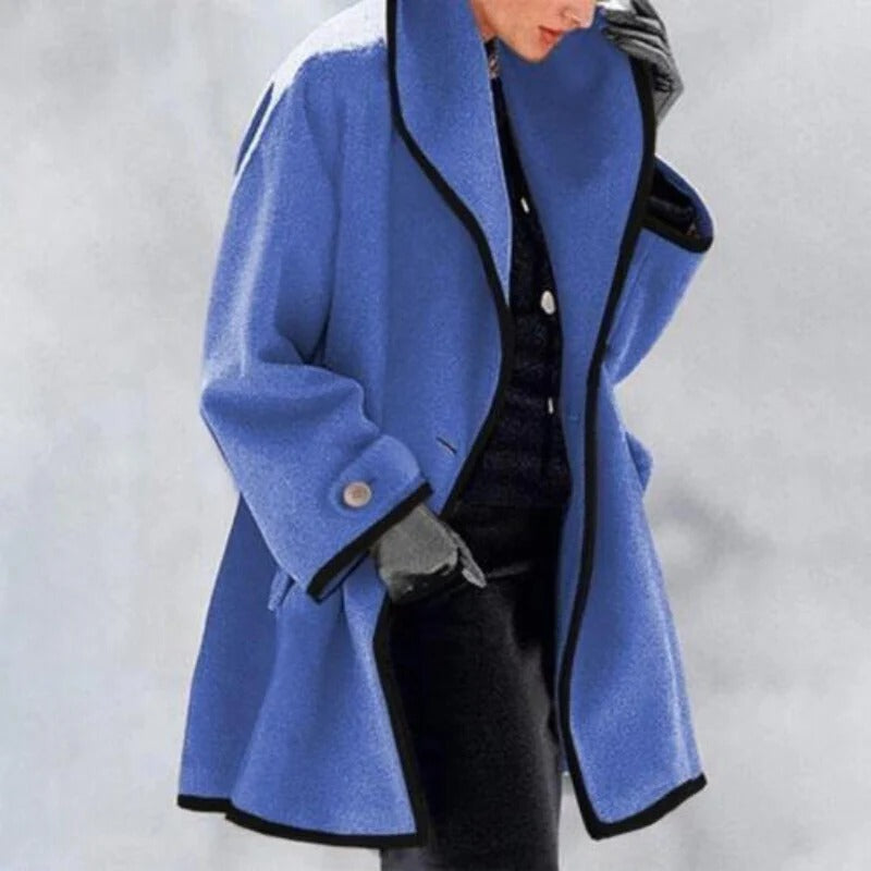 Fall Contrast Trim Coat