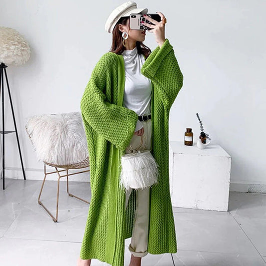 Oversized Knit Long Cardigan