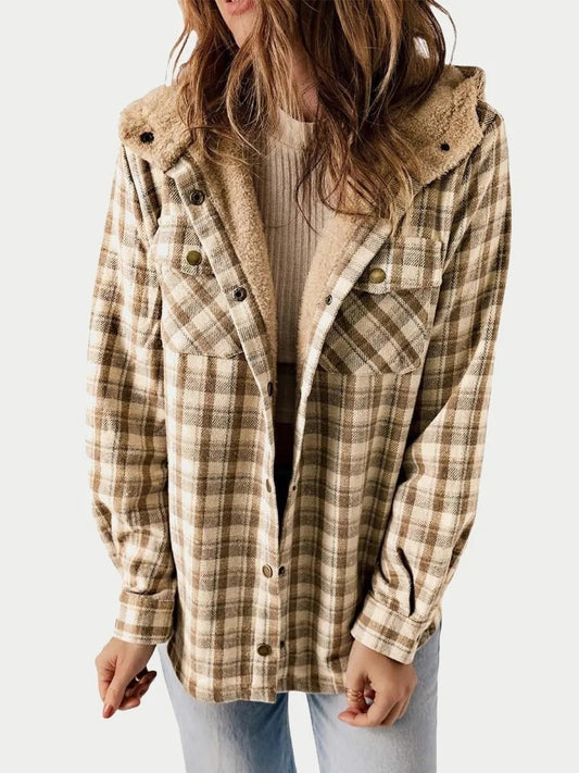 Fall Plaid Hooded Shacket