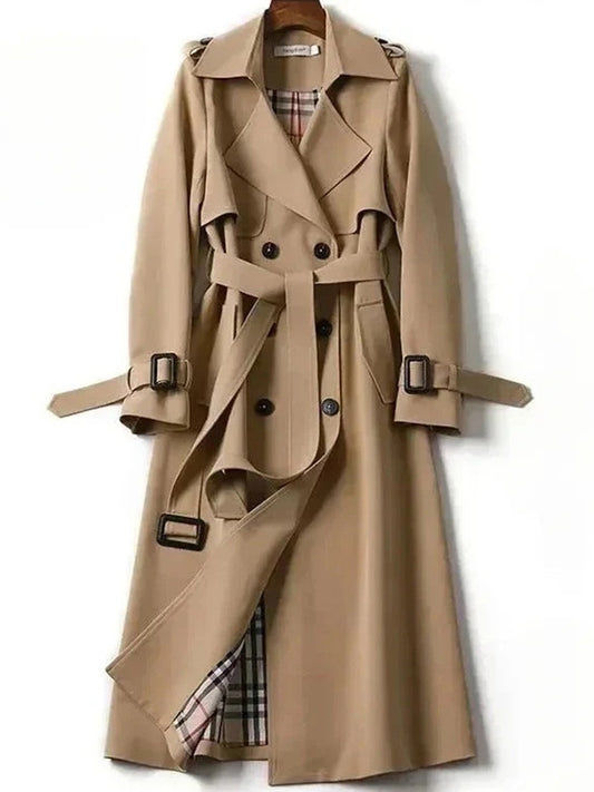 Double-Breasted Belted Trench Coat