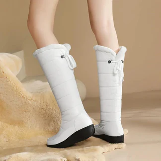 Quilted Knee High Boots For Fall Wear