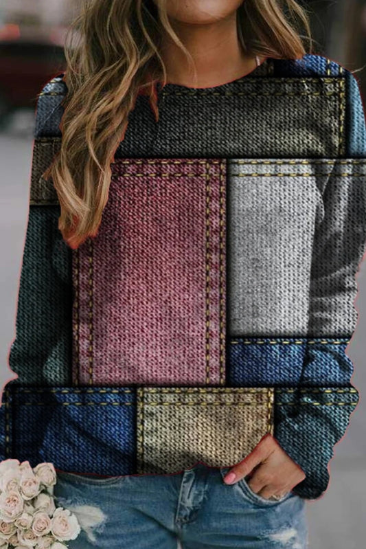 Fall Mosaic Stitch Sweatshirt