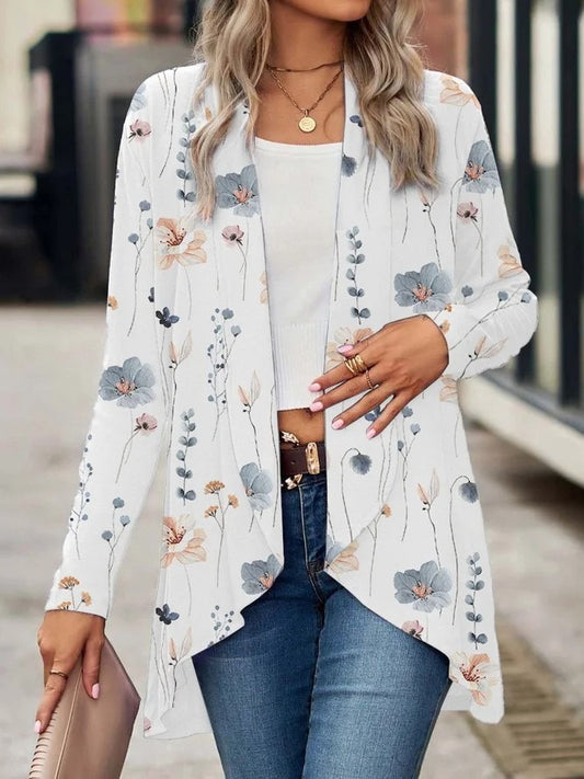 Floral Open Front Cardigan