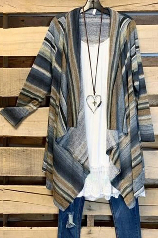 Earth Tone Drape Cardigan