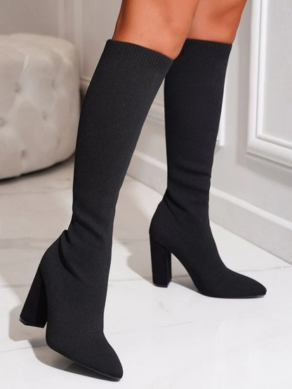 Knee-High Sock Boots For Fall
