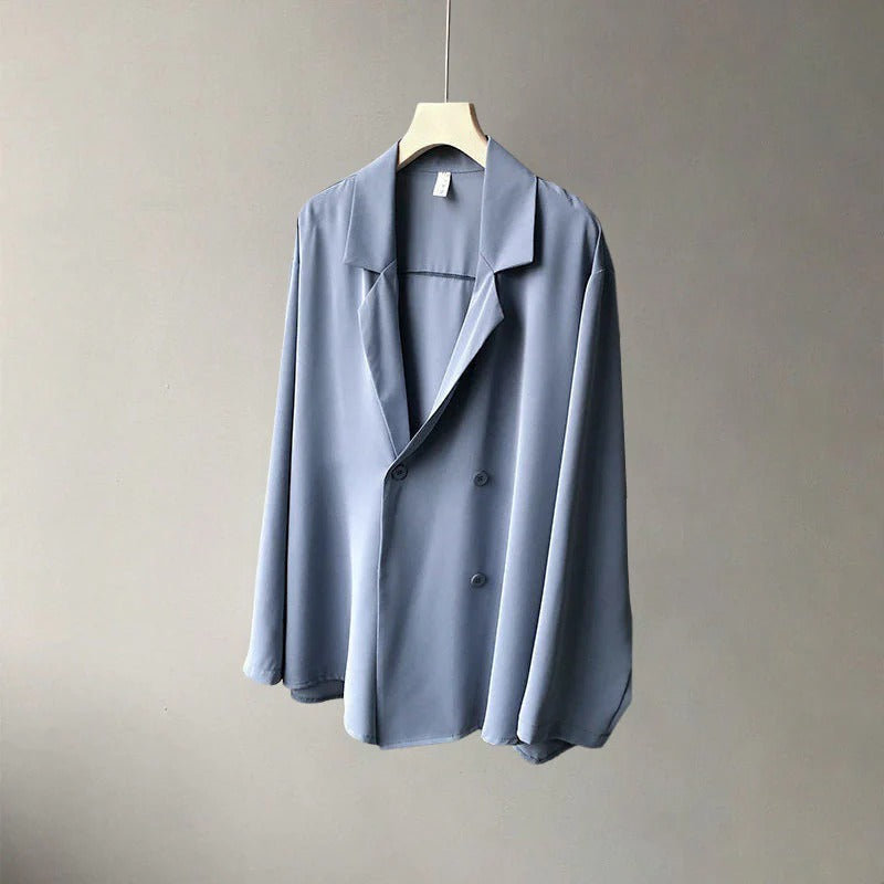 Relaxed Double-Breasted Blazer