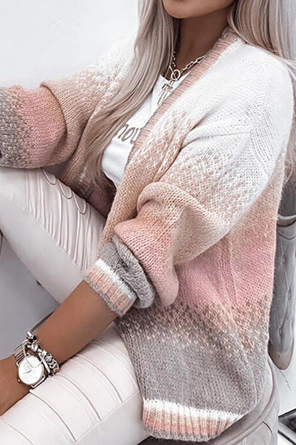 Blush Gradient Knit Cardigan