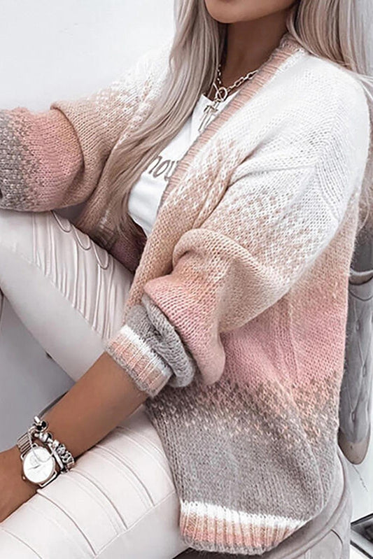 Blush Gradient Knit Cardigan