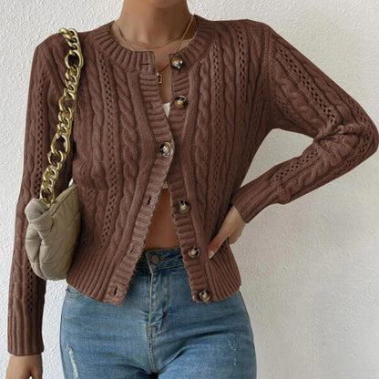 Cable Knit Button Cardigan