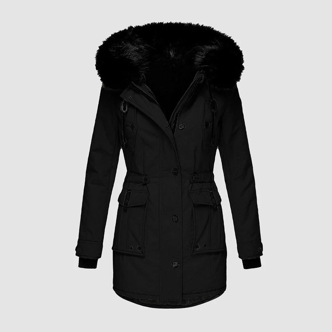 Drawstring Hooded Parka