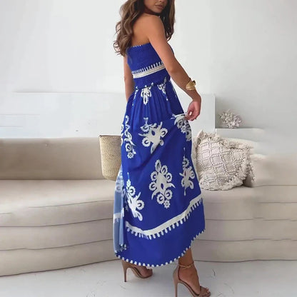 Strapless Embroidered Jumpsuit