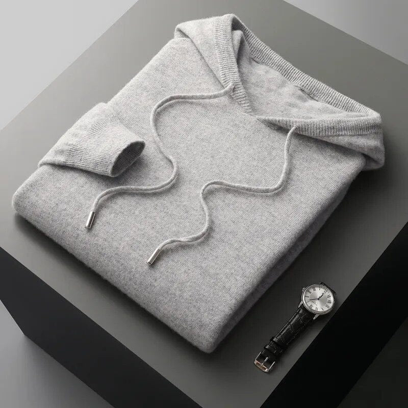 Drawstring Knit Hoodie