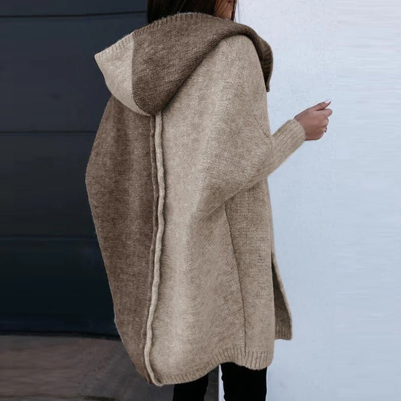 Two-Tone Knit Cardigan