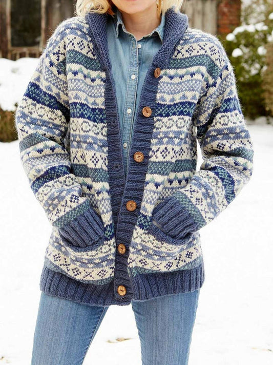 Fair Isle Button Cardigan