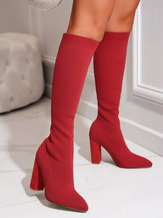 Knee-High Sock Boots For Fall