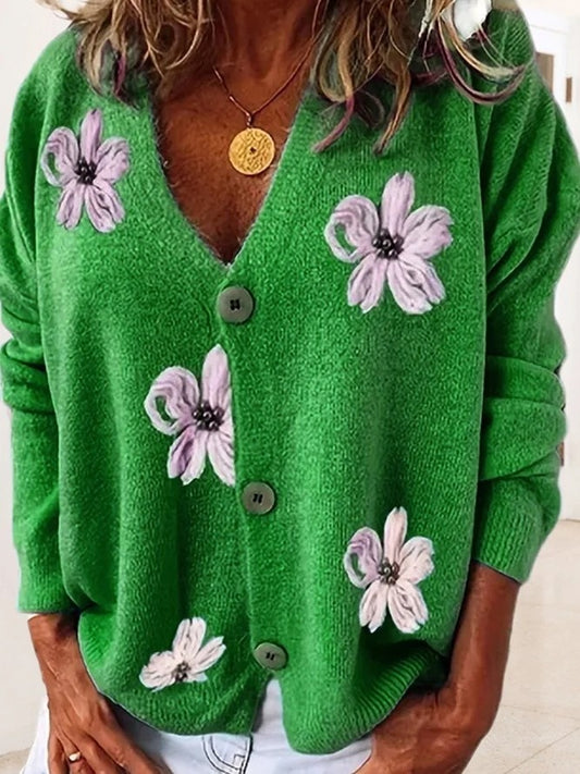 Floral Button Cardigan