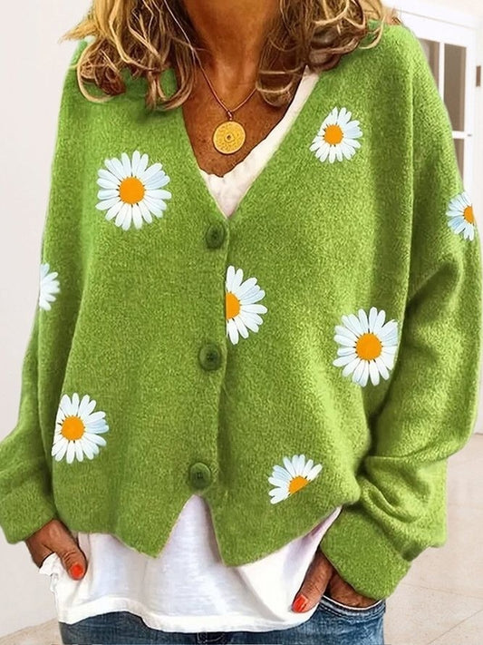 Daisy Print Cardigan