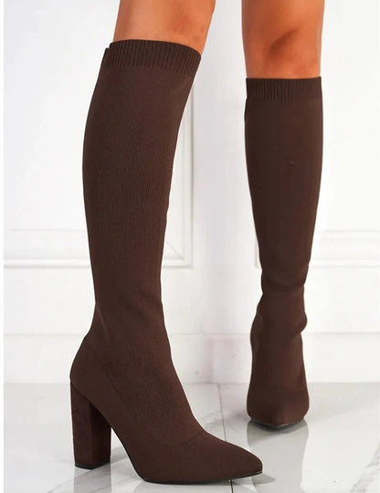 Knee-High Sock Boots For Fall