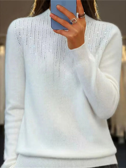 Fall Beaded Knit Sweater