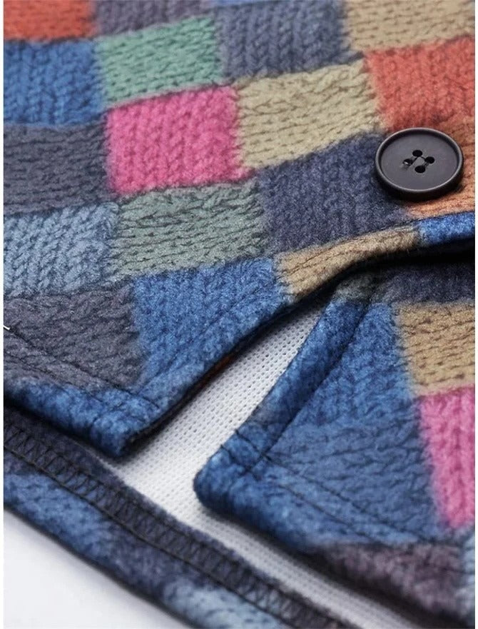 Patchwork Print Cardigan