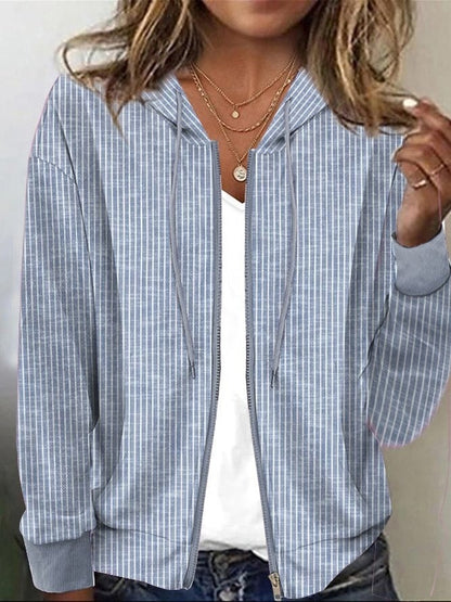 Striped Zip-Up Jacket