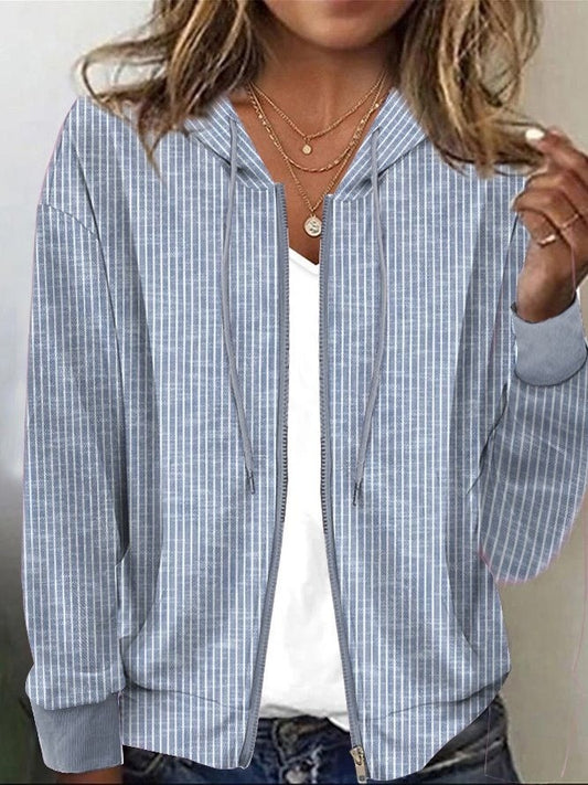 Striped Zip-Up Jacket