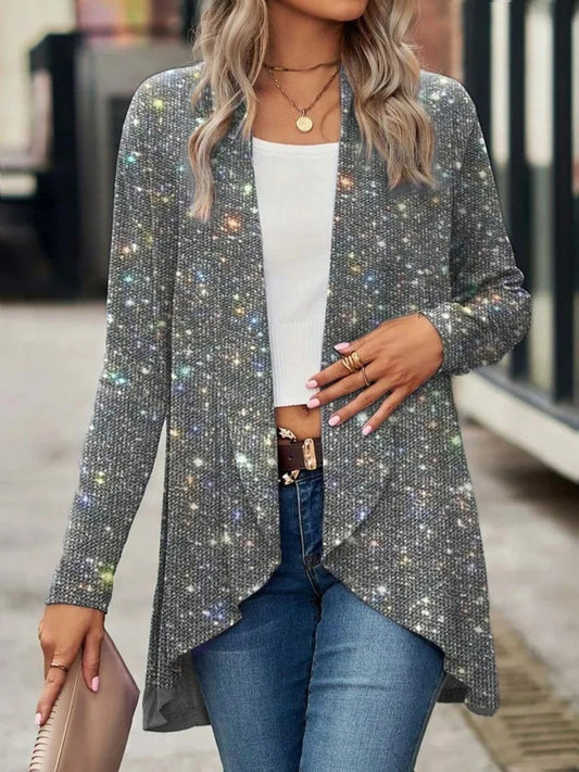Open Front Sparkle Cardigan