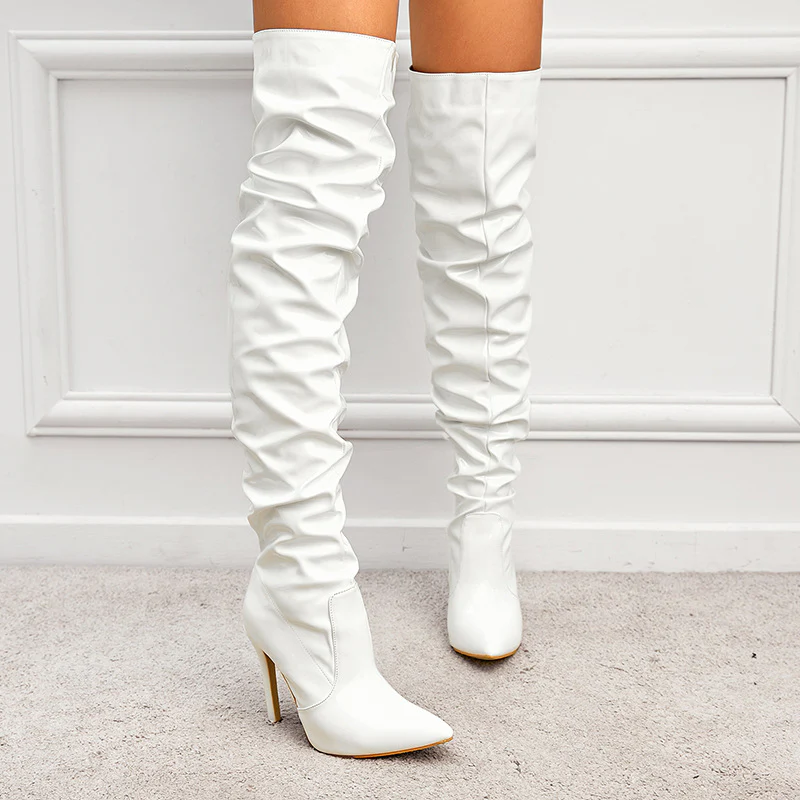 Slouchy Over-the-Knee Stiletto Boots for Fall