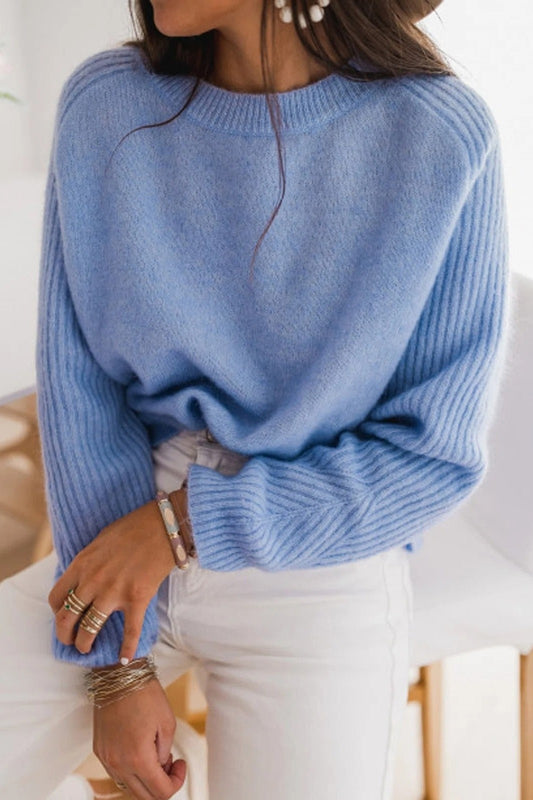 Fall Azure Knit Sweater