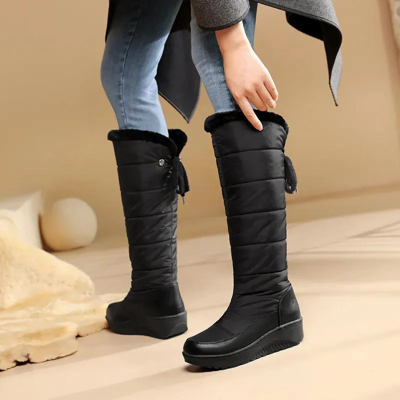 Quilted Knee High Boots For Fall Wear