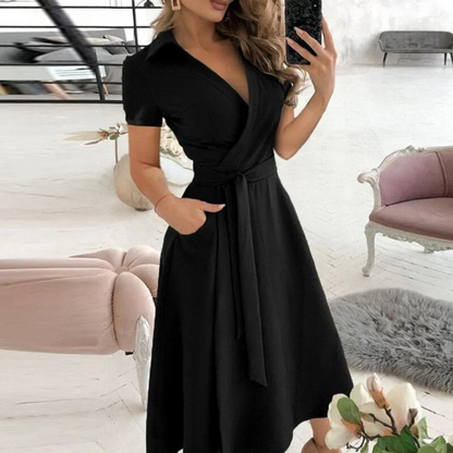 A-Line Midi Dress - Elegant Fit, Timeless Design