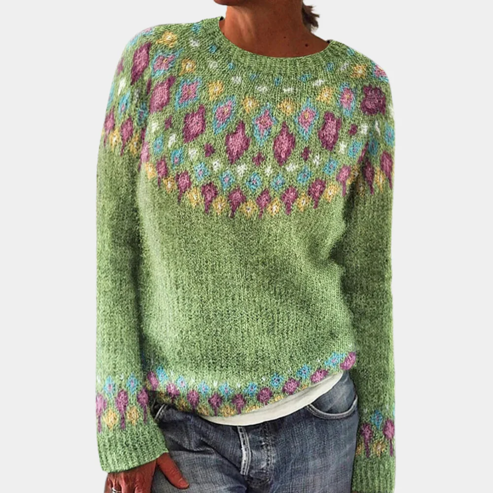 Fall Brushed Yoke Sweater