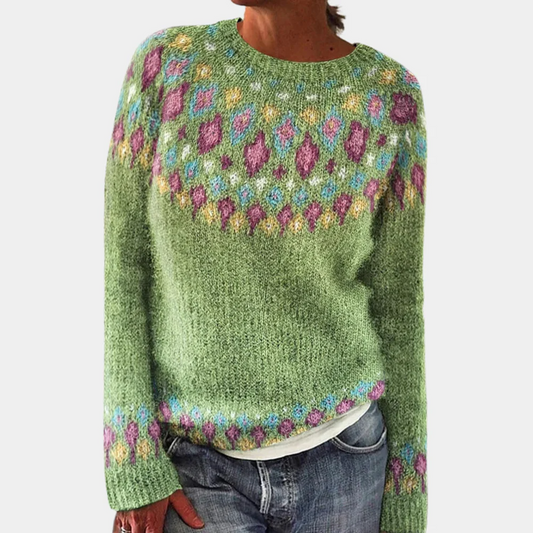 Fall Brushed Yoke Sweater