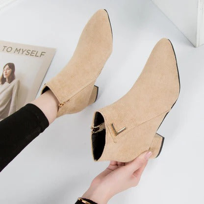 Pointed Toe Ankle Boots For Fall Wear